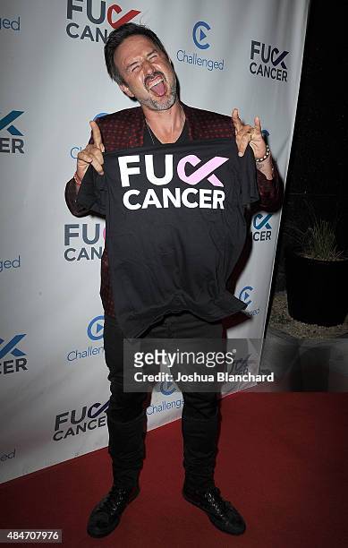 David Arquette arrives at the FCancer Benefit Event at Bootsy Bellows on August 20, 2015 in West Hollywood, California.