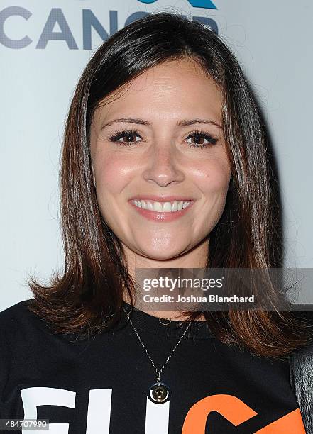 Italia Ricci arrives at the FCancer Benefit Event at Bootsy Bellows on August 20, 2015 in West Hollywood, California.