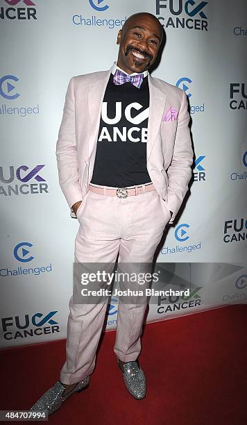 Robert E. Blackmon arrives at the FCancer Benefit Event at Bootsy Bellows on August 20, 2015 in West Hollywood, California.