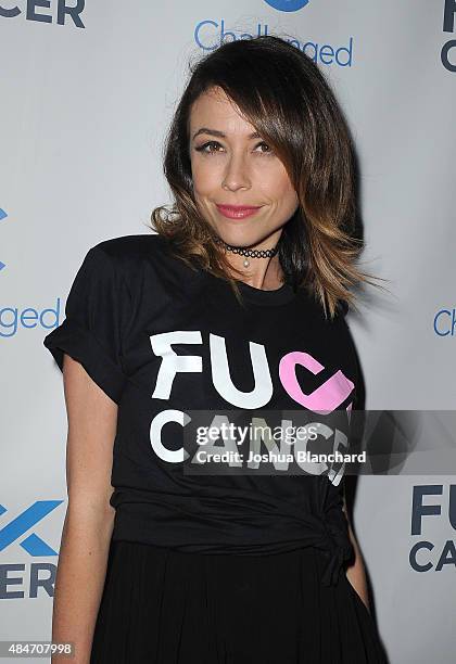 Shira Lazar arrives at the FCancer Benefit Event at Bootsy Bellows on August 20, 2015 in West Hollywood, California.