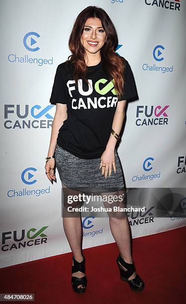 Alexa Farr arrives at the FCancer Benefit Event at Bootsy Bellows on August 20, 2015 in West Hollywood, California.