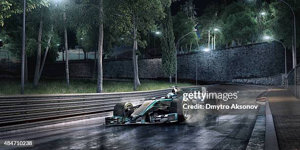 open-wheel single-seater racing car racing car on the track - squall stock pictures, royalty-free photos & images