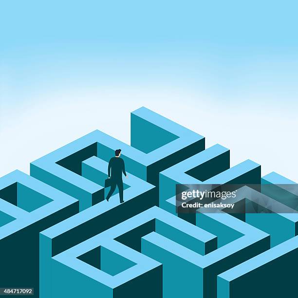labyrinth - verheddert stock-grafiken, -clipart, -cartoons und -symbole