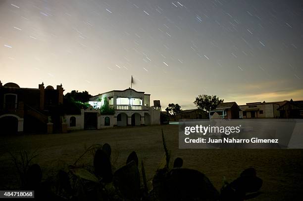 General view of the film set at Fort Bravo/Texas Hollywood on August 20, 2015 in Almeria, Spain. Fort Bravo Texas Hollywood, built in the 1960s in...