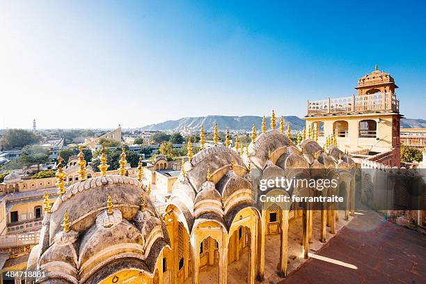 hawa mahal jaipur india - jantar mantar fotografías e imágenes de stock