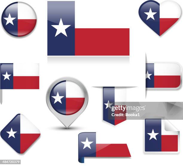 texas flag collection - texas state flag stock illustrations