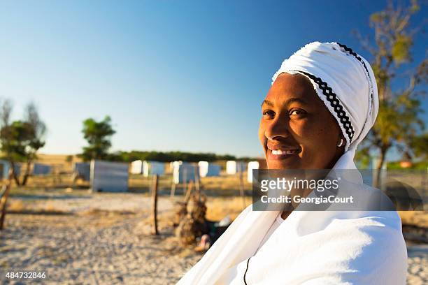 sunrise portrait of a sangoma - xhosa culture stock pictures, royalty-free photos & images