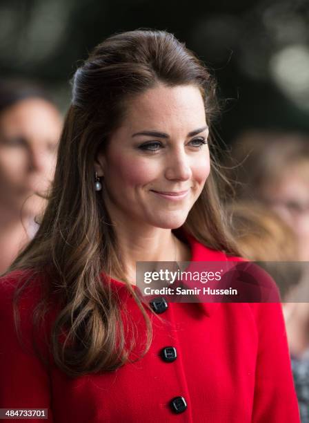 Catherine, Duchess of Cambridge visits Christchurch City Council Buildings on April 14, 2014 in Christchurch, New Zealand. The Duke and Duchess of...