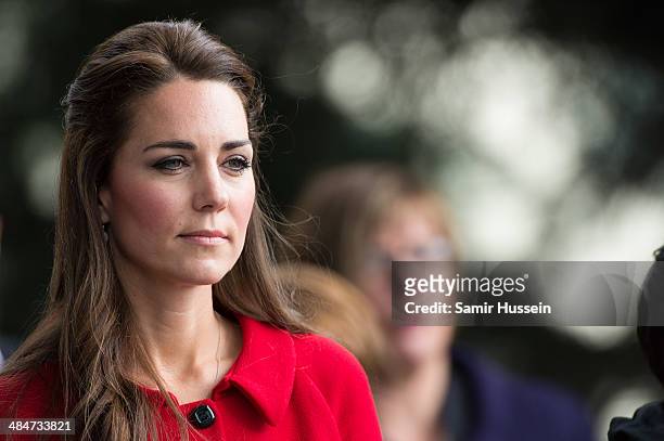 Catherine, Duchess of Cambridge visits Christchurch City Council Buildings on April 14, 2014 in Christchurch, New Zealand. The Duke and Duchess of...