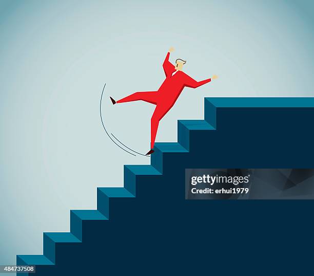 stockillustraties, clipart, cartoons en iconen met tripping - steps