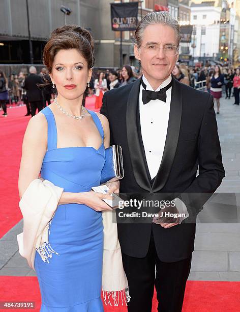 Michael Praed attends the Laurence Olivier Awards at the Royal Opera House on April 13, 2014 in London, England.