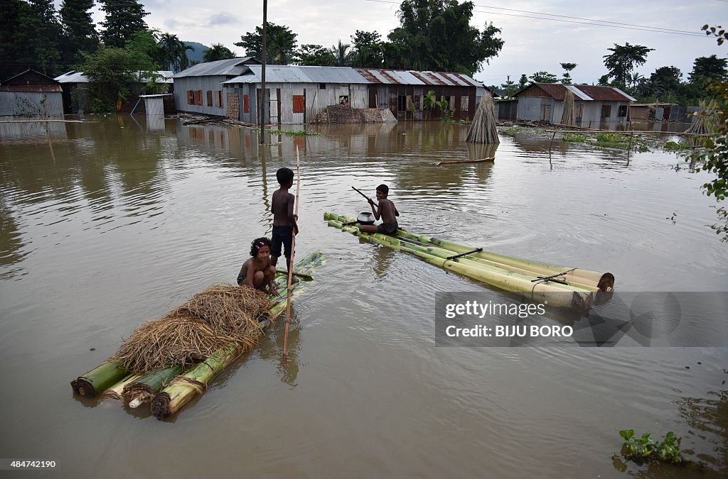 INDIA-WEATHER-FLOOD