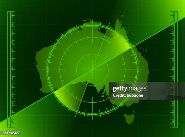 stockillustraties, clipart, cartoons en iconen met australia radar world map royalty free vector art - perpetuum mobile beweging