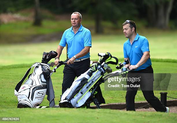 David Ledingham and Richard Punyer of Chestfield Golf Club look on during the Golfplan Insurance PGA Pro-Captain Challenge - South Regional Qualifier...