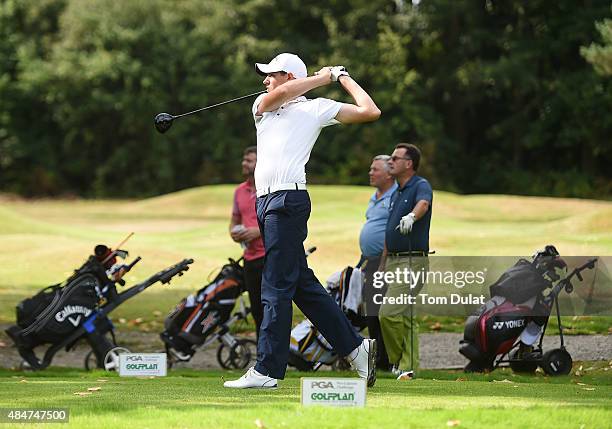 Nicholas Olson of Chart Hills Golf Club tees off from the 2nd hole during the Golfplan Insurance PGA Pro-Captain Challenge - South Regional Qualifier...