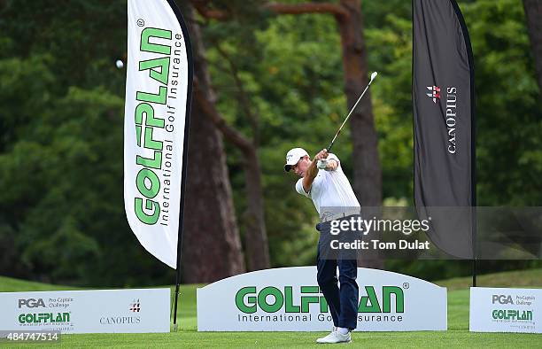 Nicholas Olson of Chart Hills Golf Club tees off from the 1st hole during the Golfplan Insurance PGA Pro-Captain Challenge - South Regional Qualifier...