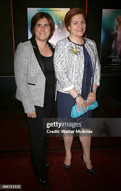 Kim Catullo and Christine Quinn attend the Broadway Opening Night Performance of "Lady Day at Emerson's Bar & Grill" at Circle in the Square Theatre...