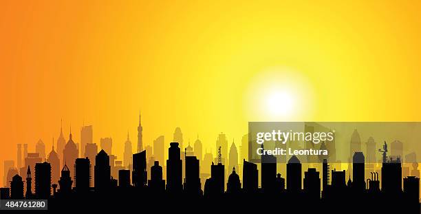 city (gebäude sind, beweglichen und komplett) - viele gegenstände stock-grafiken, -clipart, -cartoons und -symbole