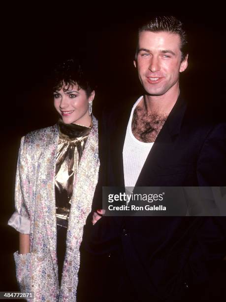 Actor Alec Baldwin and date attend Senator Chris Dodd of Connecticut Reelection Campaign Benefit on December 5, 1985 at Bay Shore Lanes in Santa...