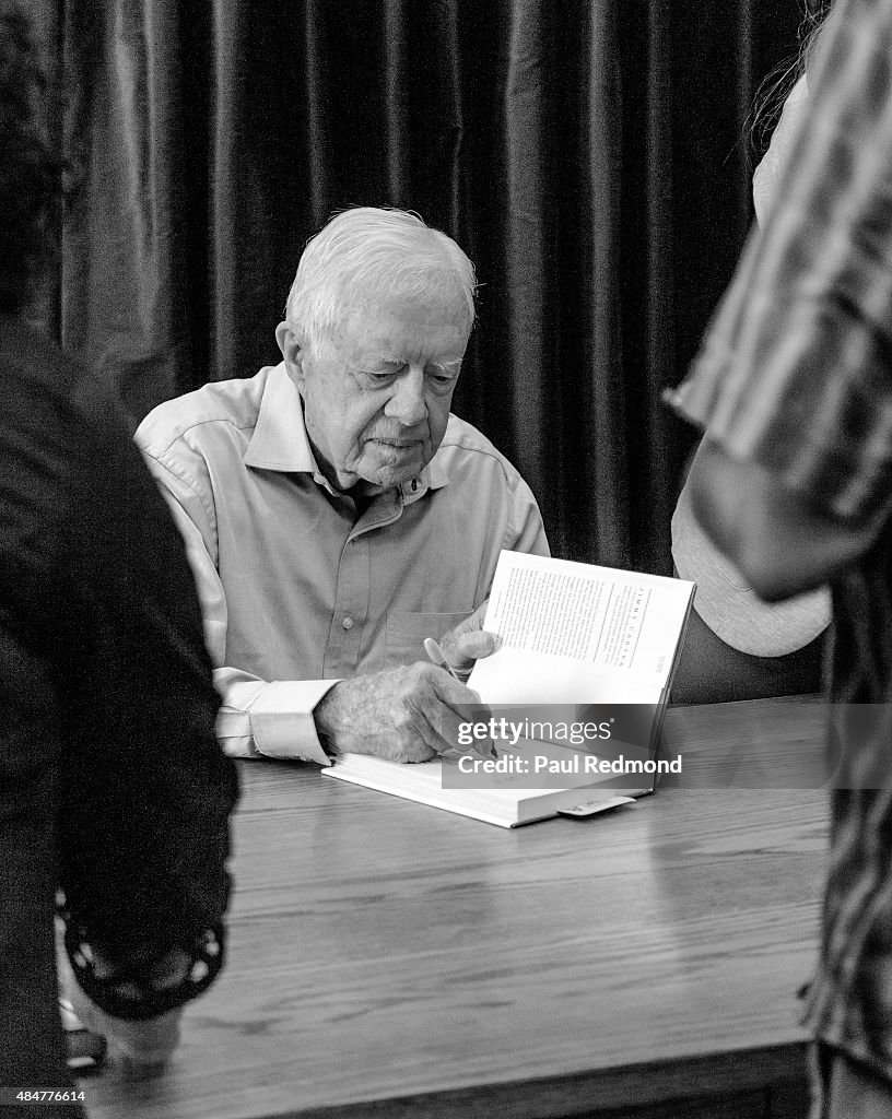Jimmy Carter Book Signing For "A Full Life: Reflections At Ninety"