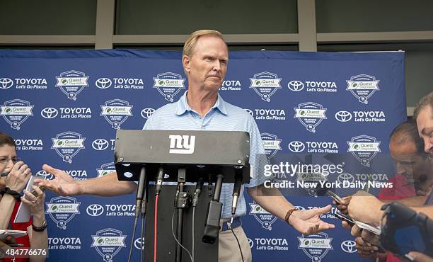 John Mara, NY Giants President, and CEO and co-owner at New York Giants Training Camp @ Quest Diagnostic Center.