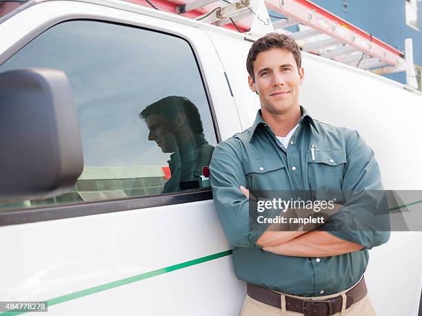 service and installation - tradesman van stock pictures, royalty-free photos & images