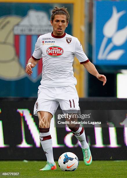 Alessio Cerci of Torino during the Serie A match between Calcio Catania and Torino FC at Stadio Angelo Massimino on April 6, 2014 in Catania, Italy.