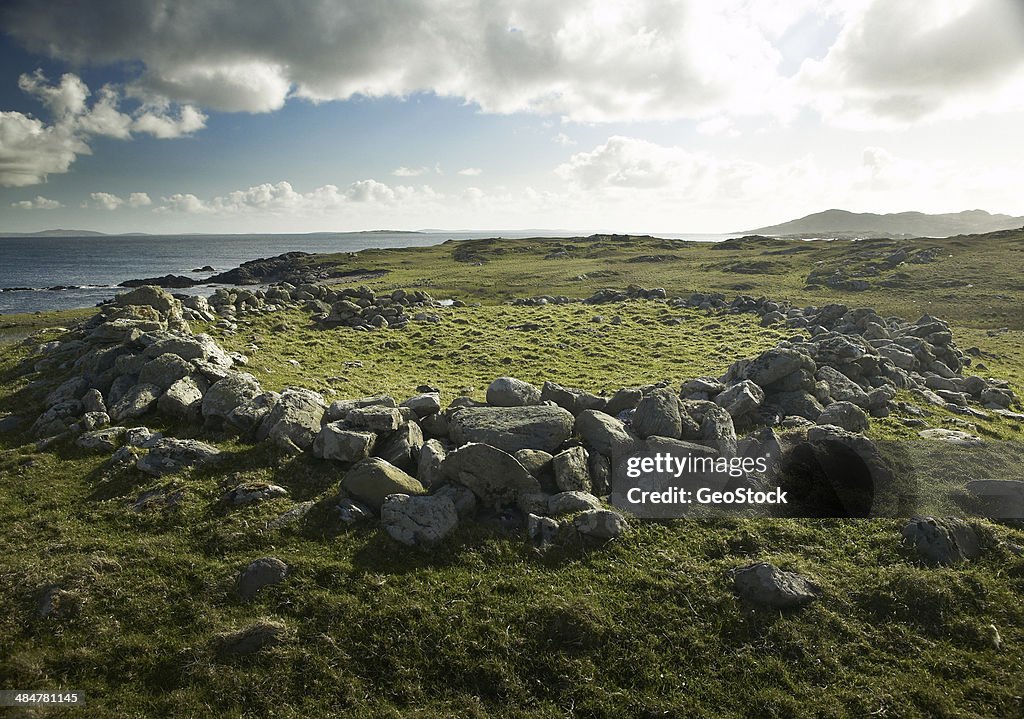 Ancient ring fort (farmstead) on Caher Island