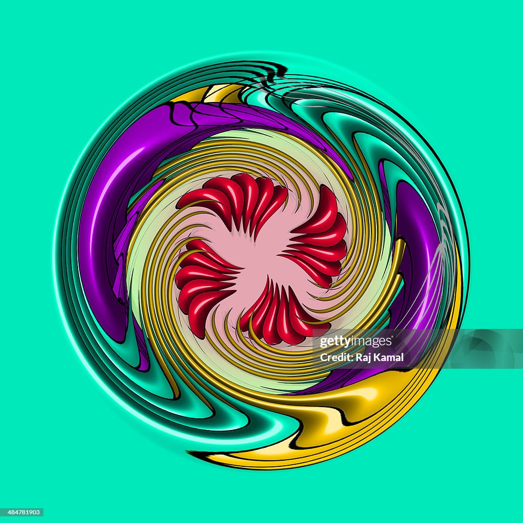 Circular Overlapping Lines and Shapes Creative Abs