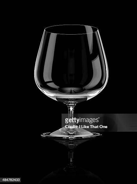 empty brandy / cognac glass - empty glass stock pictures, royalty-free photos & images