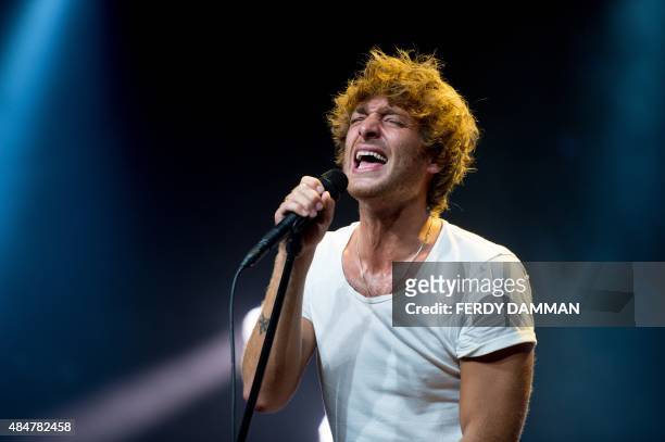 British singer Paolo Nutini performs during the 23rd 'Lowlands' music festival in Biddinghuizen, the Netherlands, on August 21, 2015. This year's...