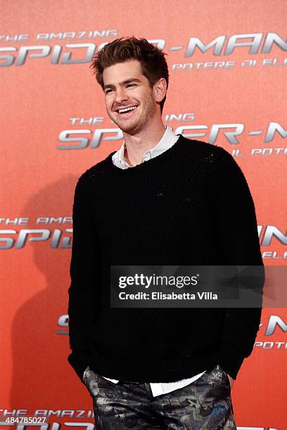 Actor Andrew Garfield attends 'The Amazing Spider-Man 2: Rise Of Electro' Rome Photocall at Grand Hotel St Regis on April 14, 2014 in Rome, Italy.