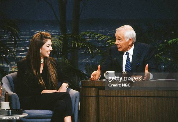 Pictured: Actress Sofia Coppola during an interview with host Johnny on January 30, 1991 --