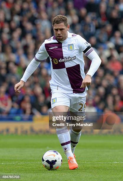 Grant Holt of Aston Villa during the Barclays Premier League match between Crystal Palace and Aston Villa at Selhurst Park on April 12, 2014 in...