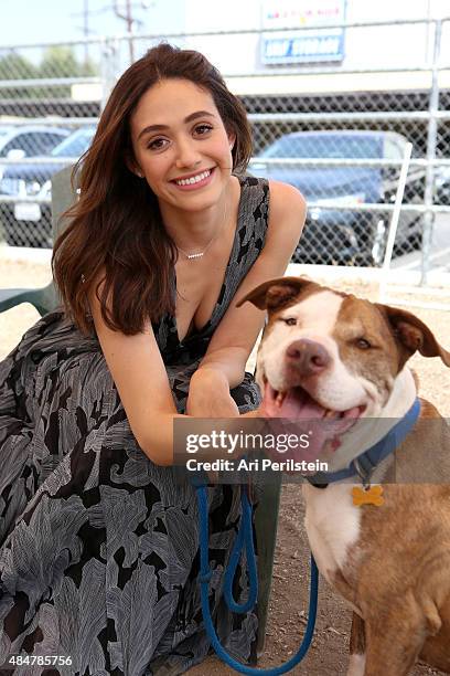 Actress Emmy Rossum partners with Windows 10 and Best Friends Animal Society as part of Upgrade Your World on August 21, 2015 in Los Angeles,...