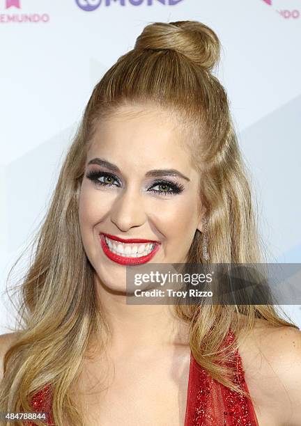 Carmen Aub attends Telemundo's 'Premios Tu Mundo Awards' 2015 at American Airlines Arena on August 20, 2015 in Miami, Florida.