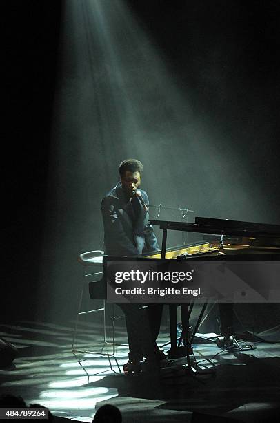 Benjamin Clementine performs on stage at Queen Elizabeth Hall on August 21, 2015 in London, England.