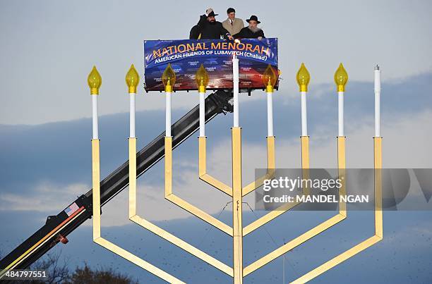 Rabbi Levi Shemtov, Washington Director, American Friends of Lubavitch; White Houe Budget Director Jacob Lew and Rabbi Abraham Shemtov, Director,...