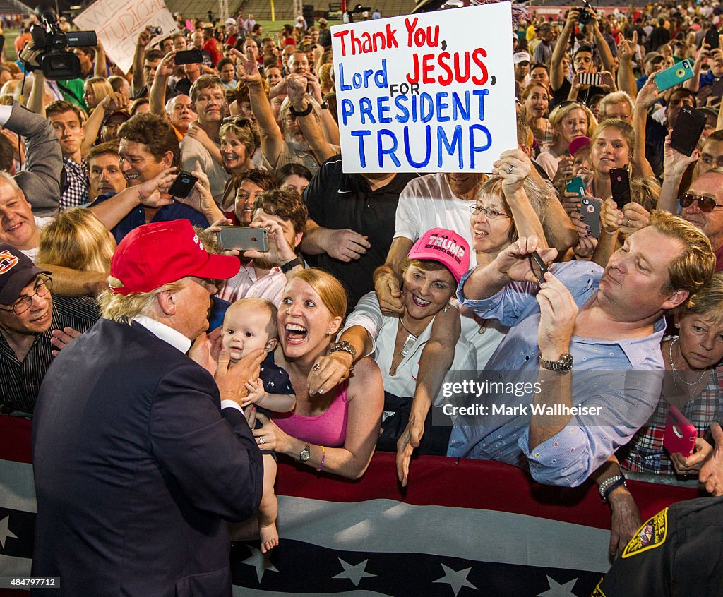 Donald Trump Holds Campaign Rally In Mobile, Alabama