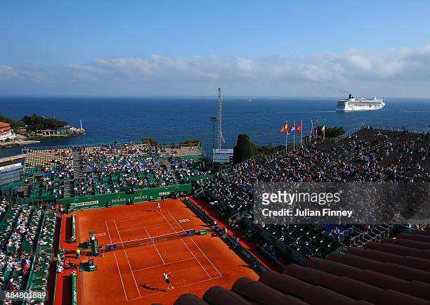 General view during day two of the ATP Monte Carlo Rolex Masters Tennis at Monte-Carlo Sporting Club on April 14, 2014 in Monte-Carlo, Monaco.