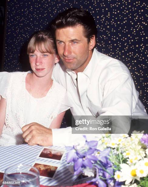 Actor Alec Baldwin and niece Jessica Keuchler attend the Bay Street Theatre Benefit Party on July 10, 1993 at Marine Park in Sag Harbor, Long Island,...