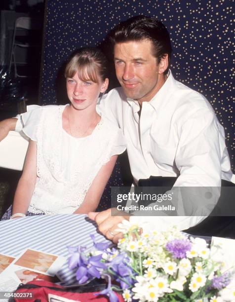 Actor Alec Baldwin and niece Jessica Keuchler attend the Bay Street Theatre Benefit Party on July 10, 1993 at Marine Park in Sag Harbor, Long Island,...
