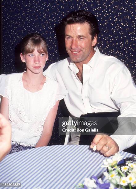 Actor Alec Baldwin and niece Jessica Keuchler attend the Bay Street Theatre Benefit Party on July 10, 1993 at Marine Park in Sag Harbor, Long Island,...