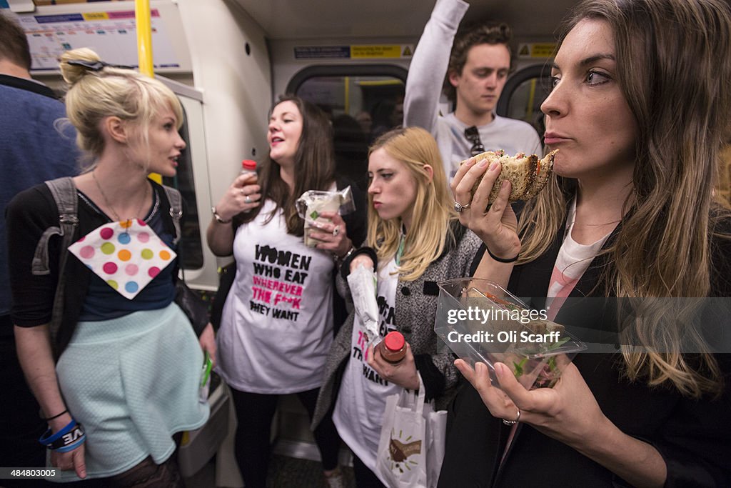 Protest Lunch On Circle Line Against The Website 'Women Who Eat On Tubes'