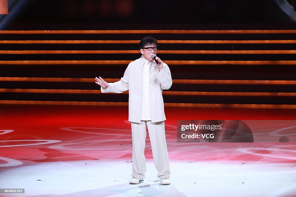 Jackie Chan Attends Film Launching Ceremony For The 70th Anniversary Of The Victory Of Anti-Japanese War