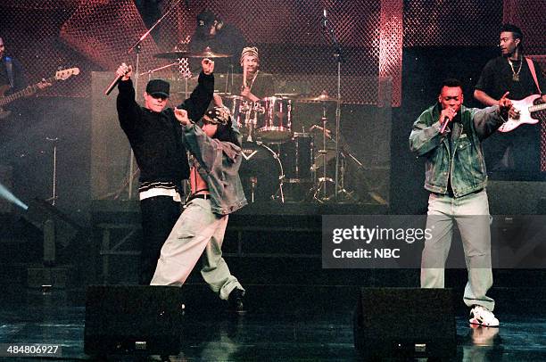 Episode 169 -- Pictured: Mark Walberg of "Marky Mark and the Funky Bunch" performs on February 11, 1993 --
