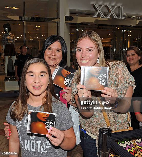 Atmosphere at the Jordin Sparks New Album Release "Right Here, Right Now" Meet & Greet at Woodbridge Center on August 21, 2015 in Woodbridge City.
