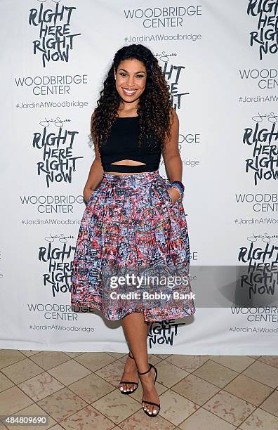 Singer Jordin Sparks attends a meet and greet for the release of her new album "Right Here, Right Now" at Woodbridge Center on August 21, 2015 in...