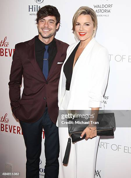 Ali Fedotowsky and Kevin Manno arrive at The Beverly Hilton celebrates 60 Years with a Diamond Anniversary Party held on August 21, 2015 in Beverly...