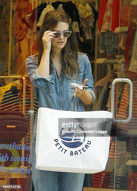 British Actress Keira Knightley is pictured out shopping with her mum Sharman Macdonald on August 21, 2015 in London, England.